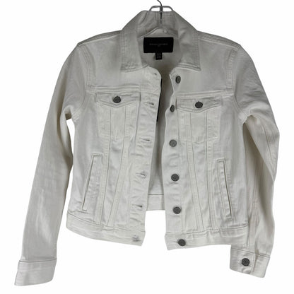 Banana Republic Classic White Denim Jacket Size XXS Petite