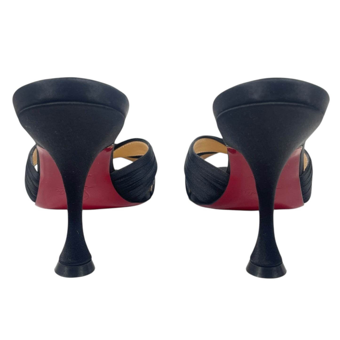 Christian Louboutin Nicol is Back 85 Crepe Satin Mule Sandal Size 37.5