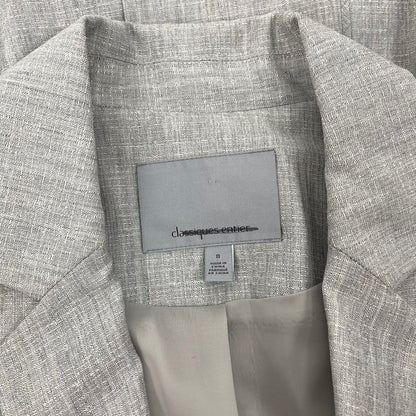 Classiques Entier Wool Blazer Jacket Suit One Button Light Gray Size 8