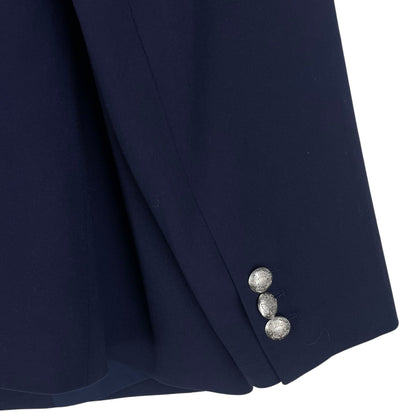 Talbots Tailored Stretch Double Breasted Blazer Jacket Blue Size 14W