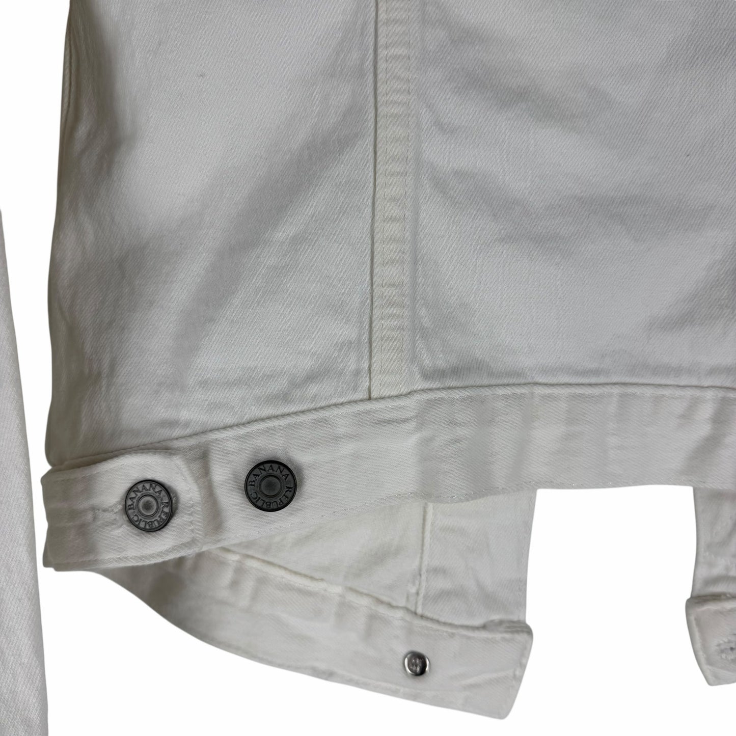 Banana Republic Classic White Denim Jacket Size XXS Petite