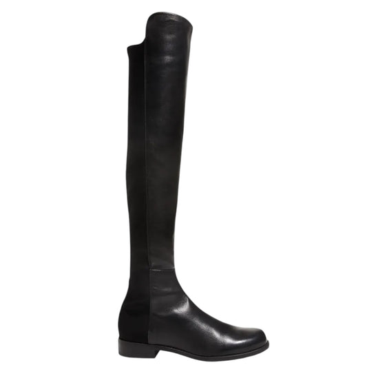 Stuart Weitzman 5050 Over the Knee Leather Boots Black Size 8M