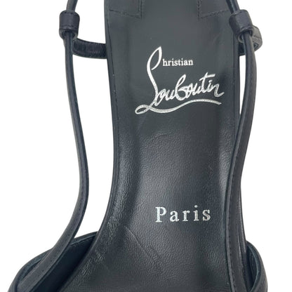 Christian Louboutin Miss Z Open Toe Slingback Sandal Black Size 39.5