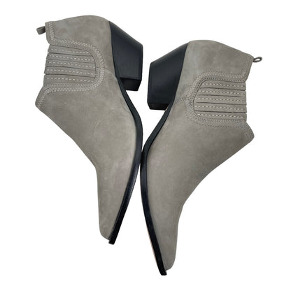 Schutz Jacqueline Pointed Toe Ankle Boots Grey Size 10.5