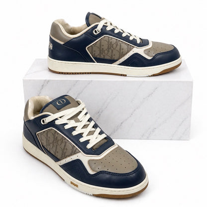 Christian Dior B27 Oblique Galaxy Low Top Sneaker Blue Gray Size 46/ Size 13