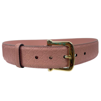 NEW Gucci Micro Guccissima Monogram Wide Leather Belt Pink Size 90/36