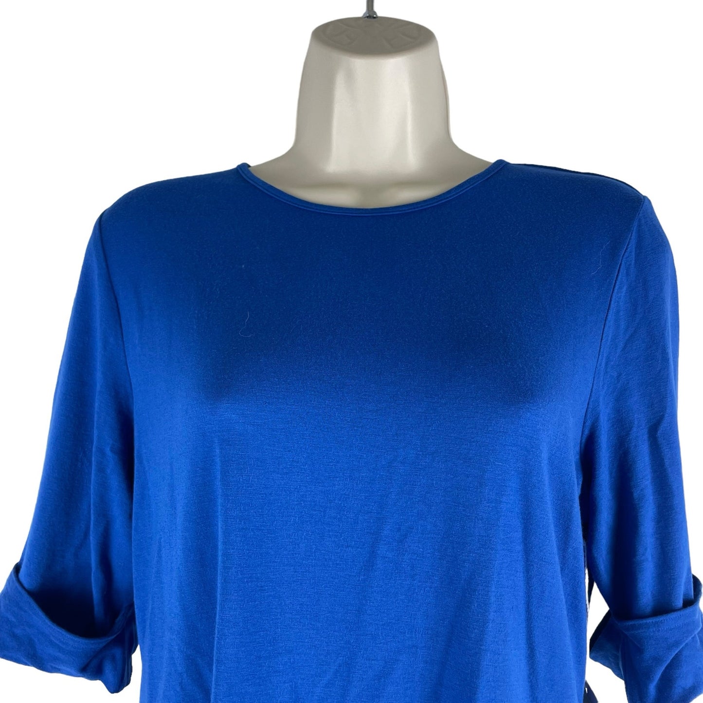 NEW Worth NY Open Back 3/4 Sleeve Casual Top Blue Size L