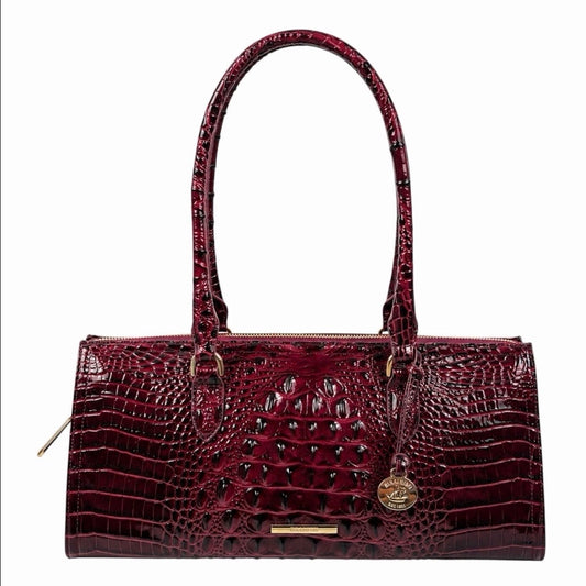 Brahmin Sophia Large Melbourne Satchel Bag Cherry Lacquer Red