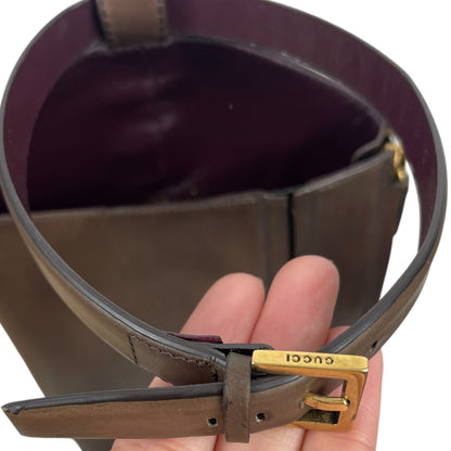 Gucci Victoria Equestrian Leather Tall Riding Boots Dark Brown Size 37