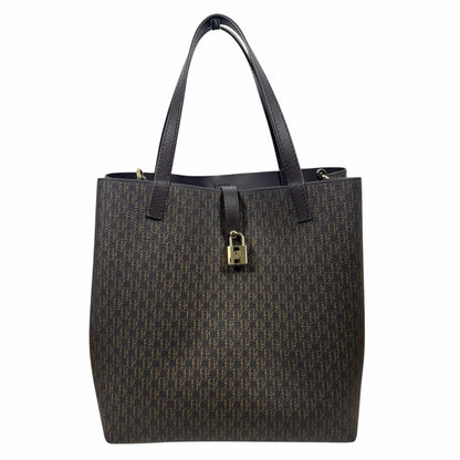 Carolina Herrera Matryoshka Locked CH Logo Medium Handbag Brown