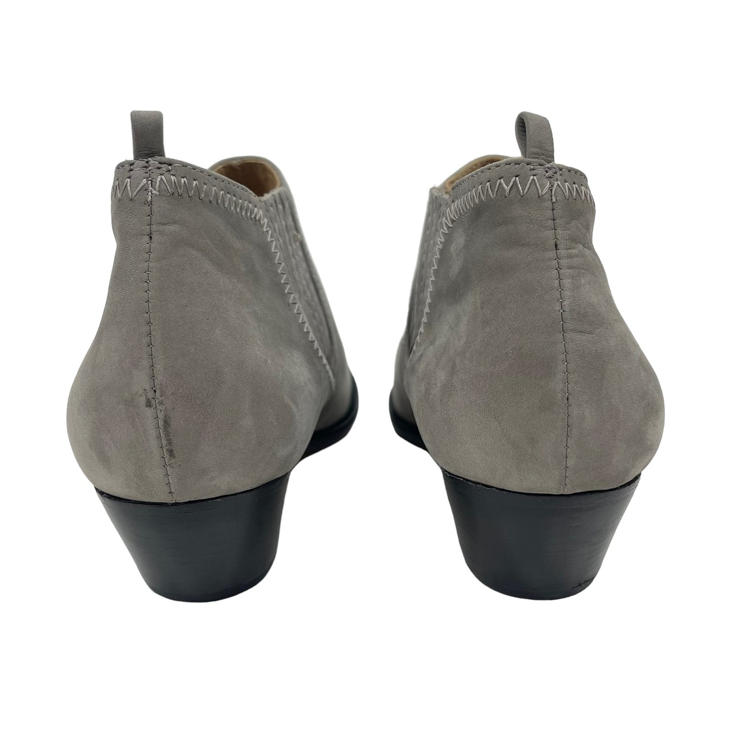 Schutz Jacqueline Pointed Toe Ankle Boots Grey Size 10.5