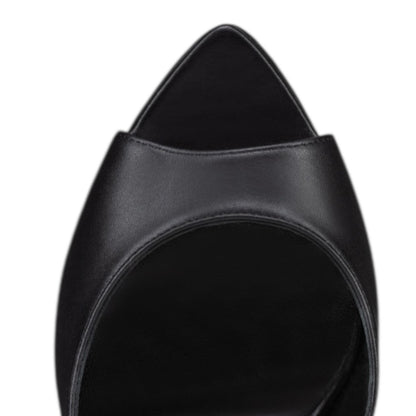 Christian Louboutin Open Apostropha 80 d'Orsay Leather Pump Black Size 38