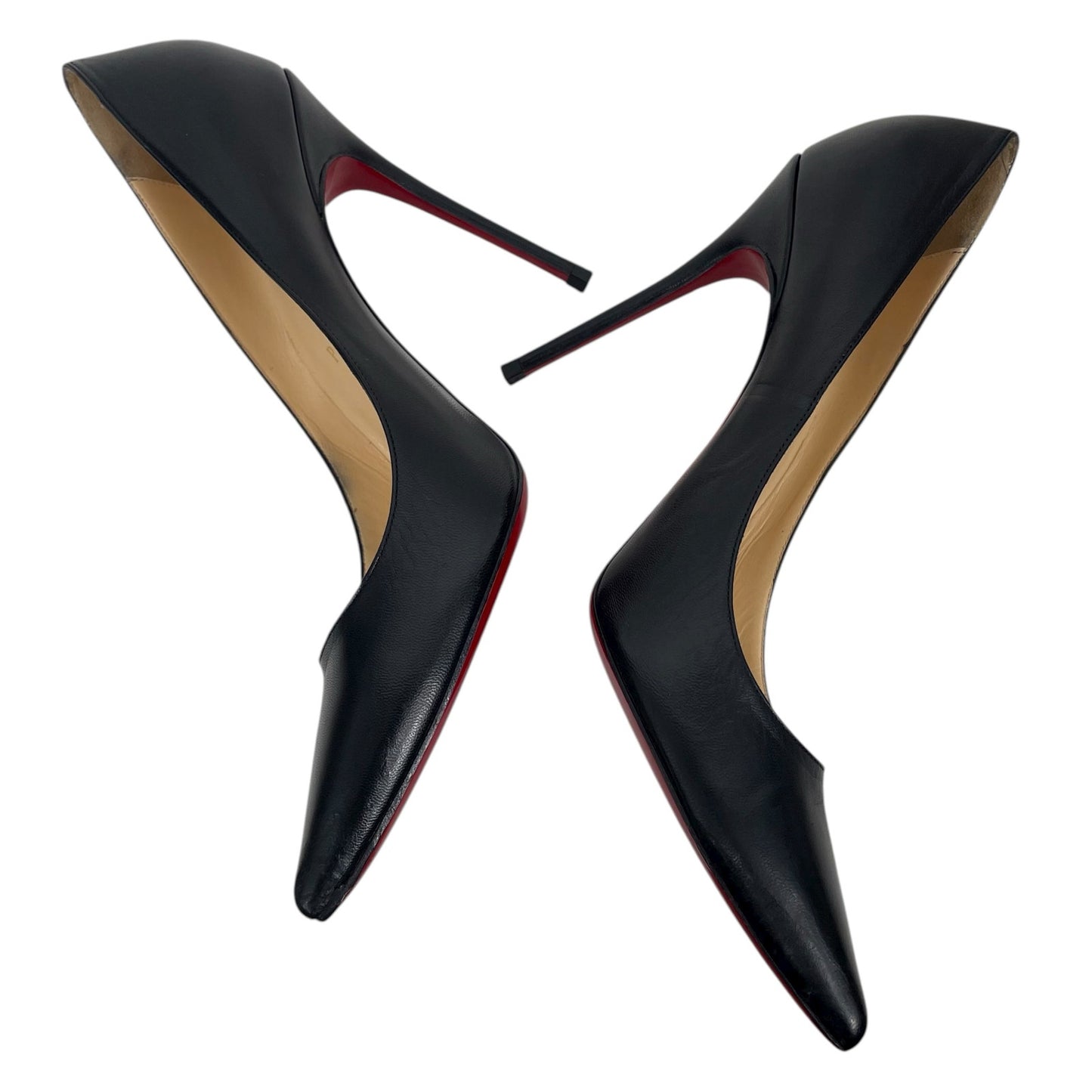 Christian Louboutin Decollete 554 100mm Kid Leather Pump Black Size 42