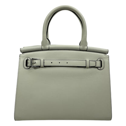 Ralph Lauren Collection RL50 Leather Medium Satchel Top Handle Bag White