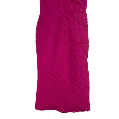 Tadashi Shoji Puff Shoulder Ruffle Cocktail Dress Pink Size 8