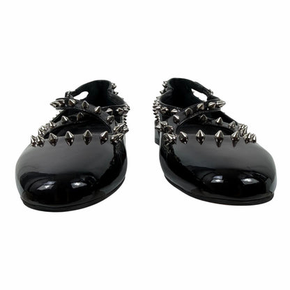 Christian Louboutin Pilouta Jane Spiked Patent Flats Black Size 36.5