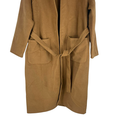 Ann Taylor LOFT Belted Pocket Wrap Coat Jacket Perfect Camel Size XS/S
