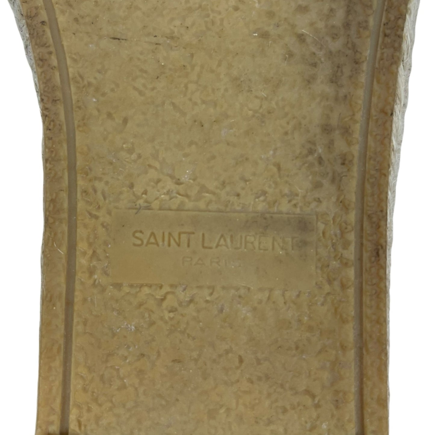 Saint Laurent Logo Monogram Nappa Leather Espadrilles Rose Poudre Size 38