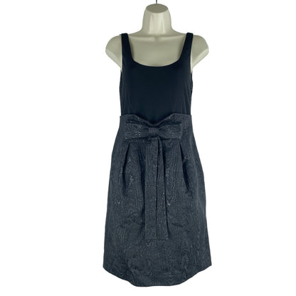 Rickie Freeman Teri Jon Double Bow Front Mini Cocktail Dress Black Size 2