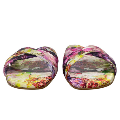 Christian Louboutin Nicol is Back Floral Satin Flat Slide Size 40