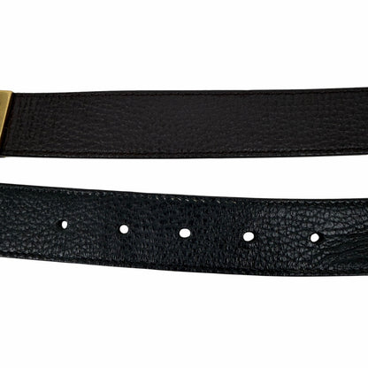 Gucci Double GG Reversible Leather Belt Black Brown Gold Buckle Size 120/ 48