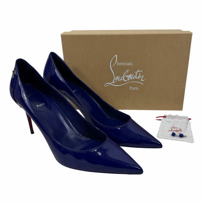 Christian Louboutin Sporty Kate 85 Patent Pump Galactiqueen Blue Size 42