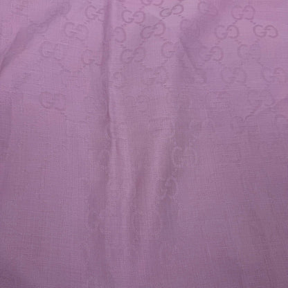 Gucci Wool Silk GG Monogram Light Jacquard Scarf Light Pink 18"x70"