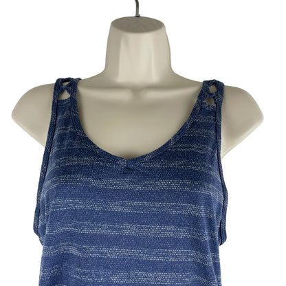 PrAna Serene Tank Top Cutout Yoga Athletic Workout Blue Size XS