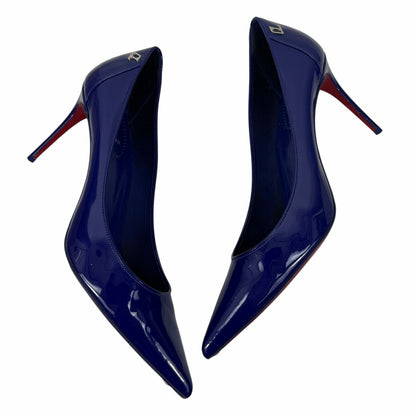 Christian Louboutin Sporty Kate 85 Patent Pump Galactiqueen Blue Size 42