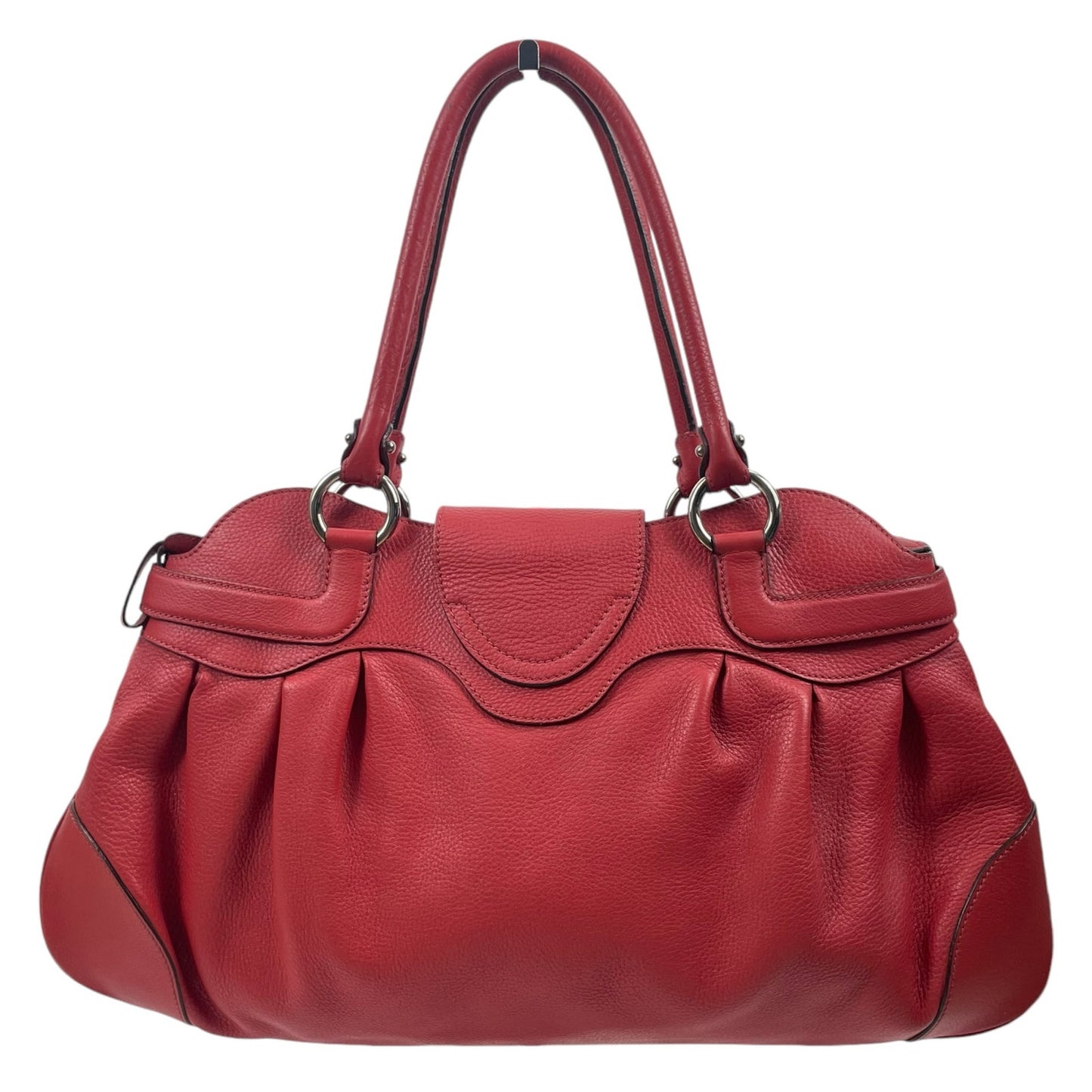 Salvatore Ferragamo Marisa Gancini Pebble Leather Bag Shoulder Bag Red