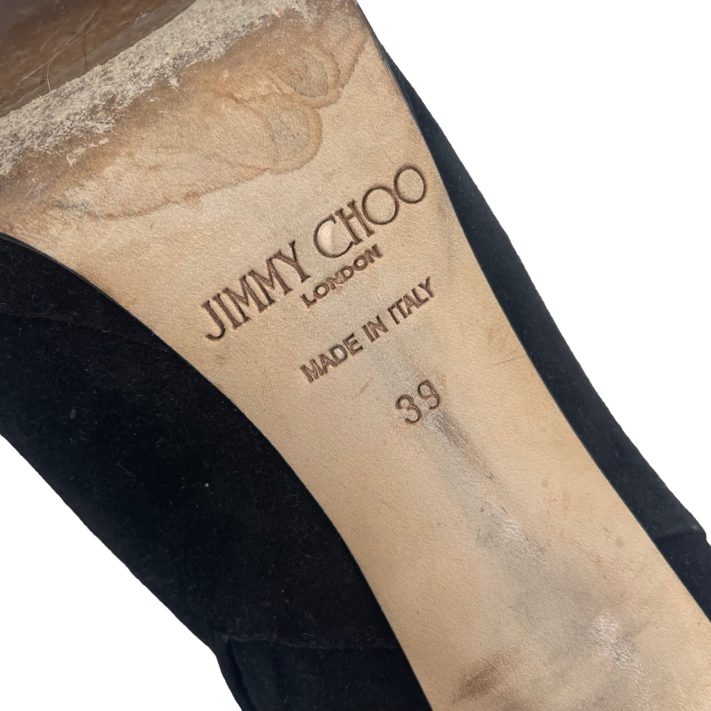 Jimmy Choo Ren 100 Pointed Toe Suede Ankle Boots Black Size 39