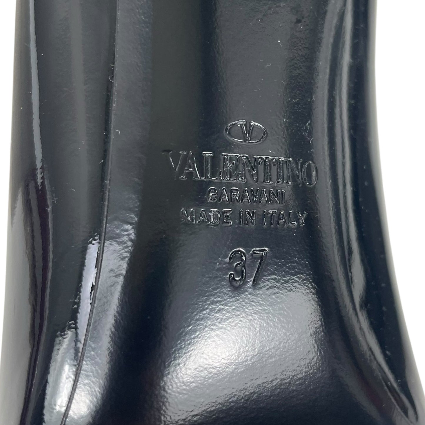 Valentino Garavani One Stud 100 Patent Leather Pumps Black Size 37