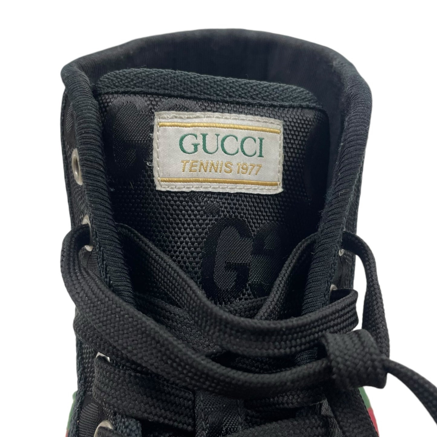 Gucci Off the Grid High Top Sneakers 1977 Tennis Shoes Black Size 8/8.5