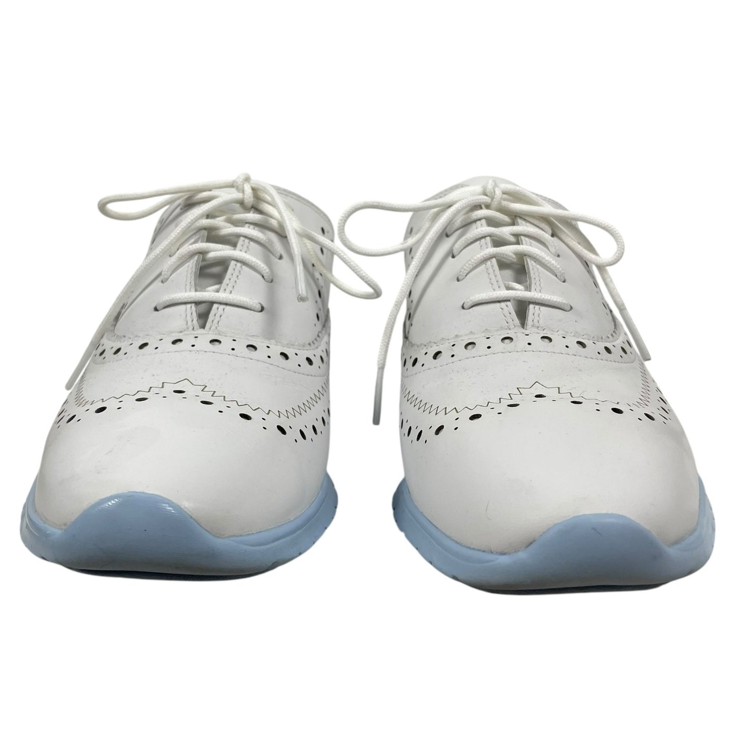 Cole Haan Zerogrand Wingtip Leather Oxford Shoes Lace Up Blue Size 8B