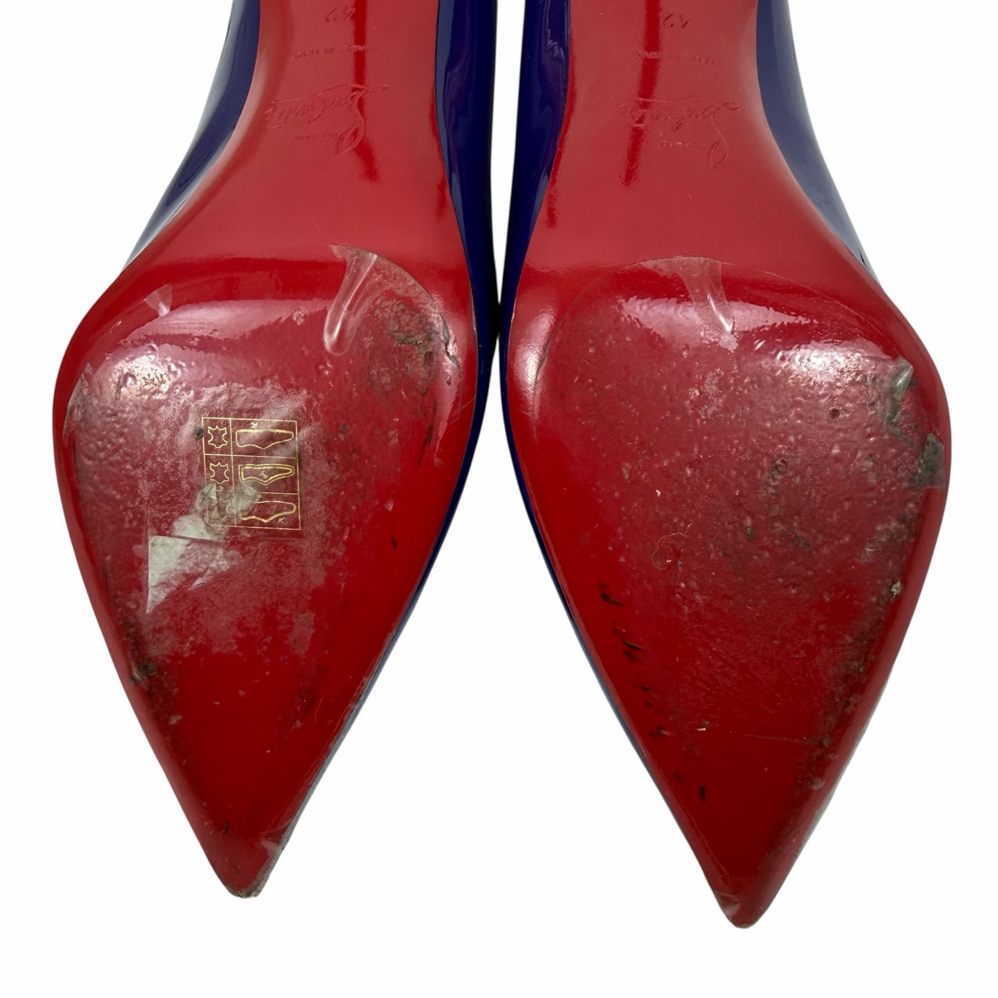 Christian Louboutin Sporty Kate 85 Patent Pump Galactiqueen Blue Size 42