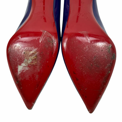 Christian Louboutin Sporty Kate 85 Patent Pump Galactiqueen Blue Size 42