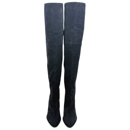 Isabel Marant Riria Suede Slouchy Tall Boots Midnight Blue Size 38