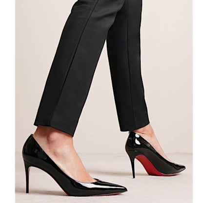 Christian Louboutin Kate 85mm Patent Leather Pump Black Size 42