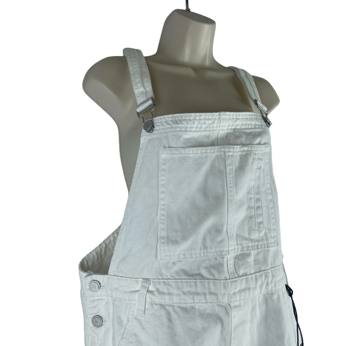 Blank NYC Side Low Cut Denim Shortall Lightbox White Size 31