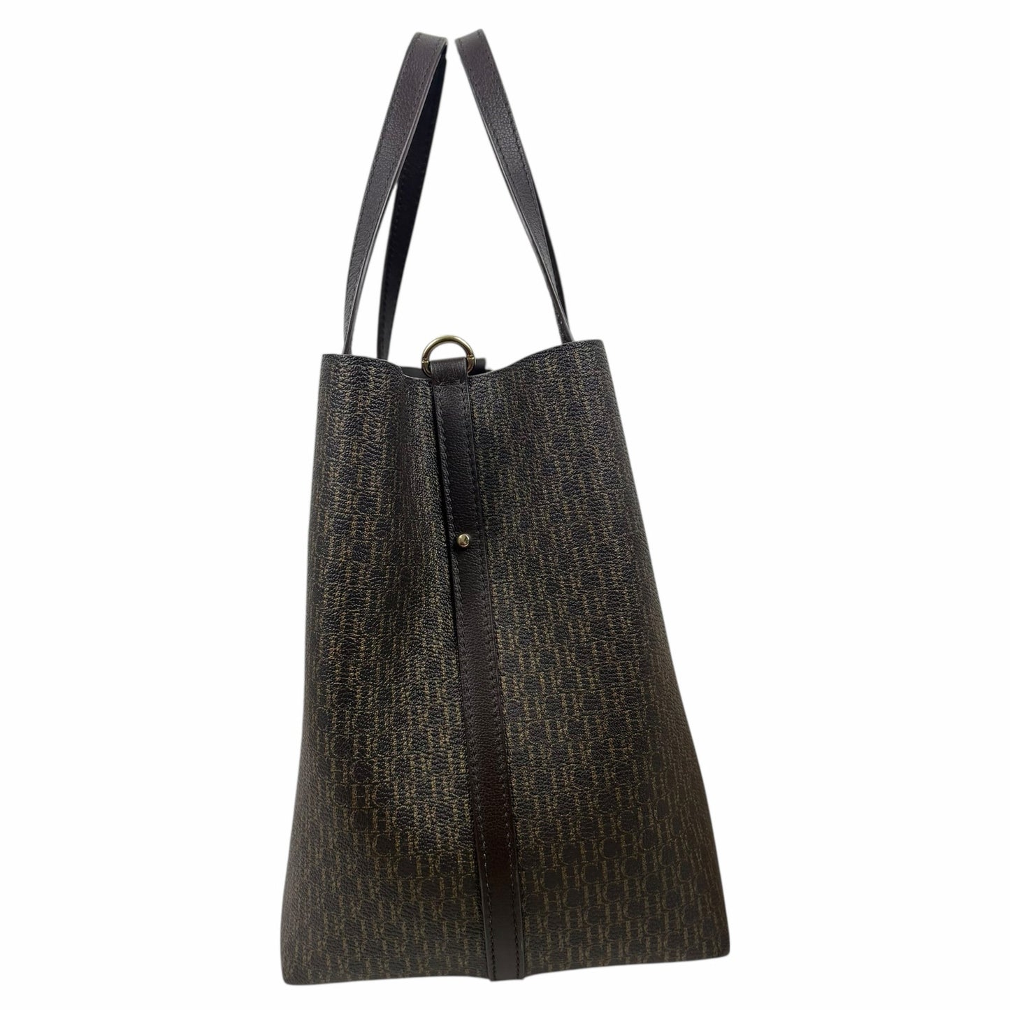 Carolina Herrera Matryoshka Locked CH Logo Medium Handbag Brown