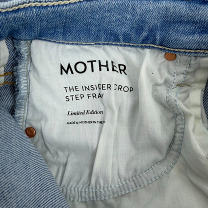Mother The Insider Crop Jeans Step Fray Hem Limited Edition Wash Size 26