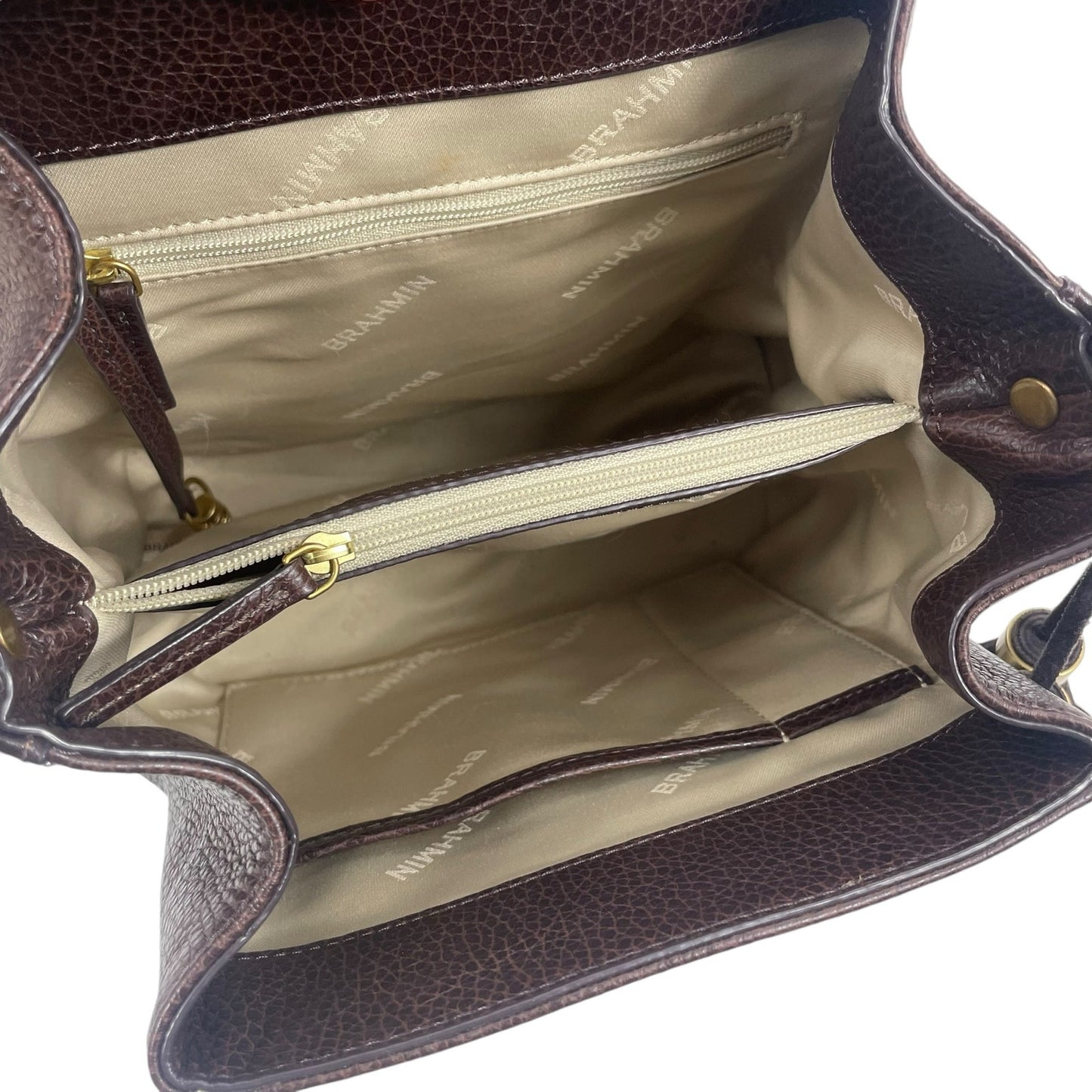 Brahmin Margo Tassel Flap Crossbody Bag Solid Chocolate Brown