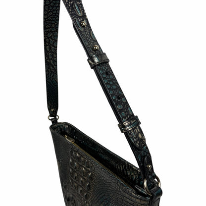 Brahmin Quinn Agata Melbourne Bucket Bag Metallic Green