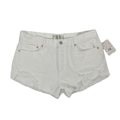 Free People Loving Good Vibrations High Rise Denim Shorts White Size 31