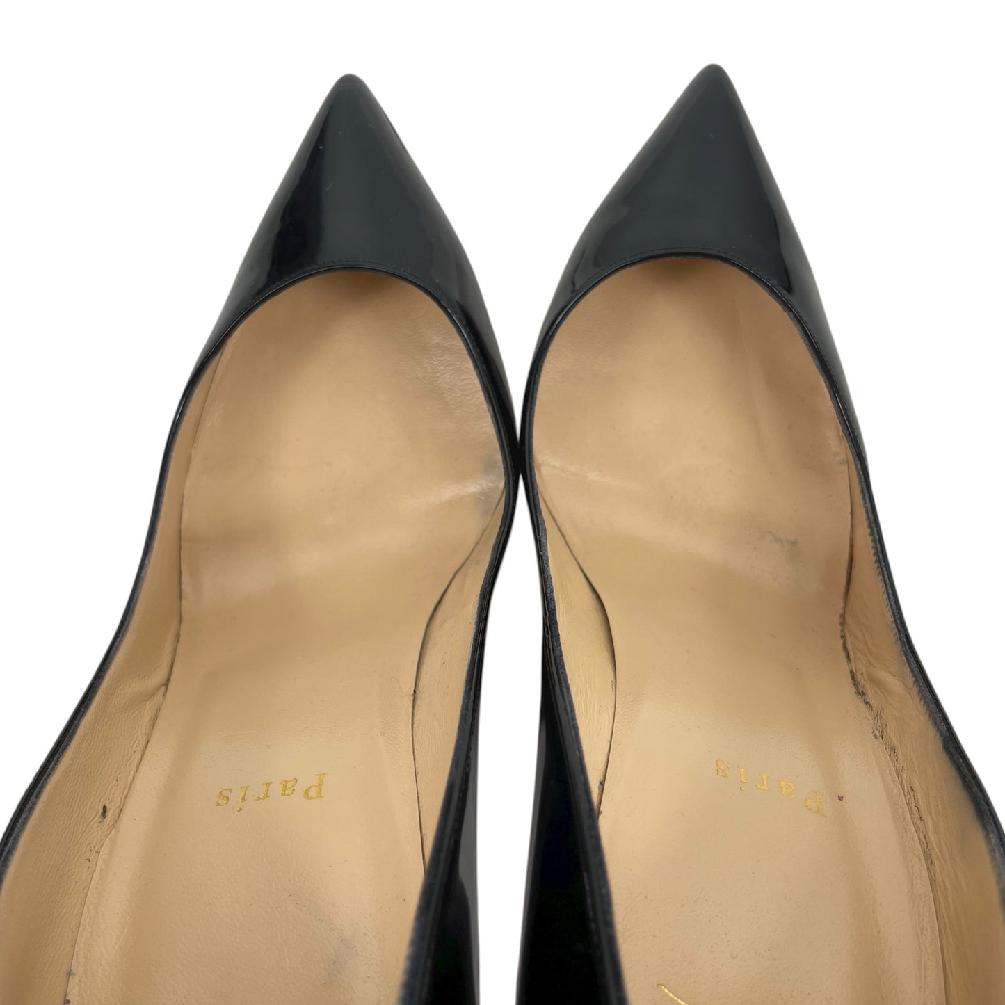 Christian Louboutin Pigalle Follies 100 Patent Leather Pump Black Size 42