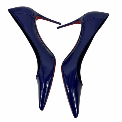 Christian Louboutin Sporty Kate 85 Patent Pump Galactiqueen Blue Size 42