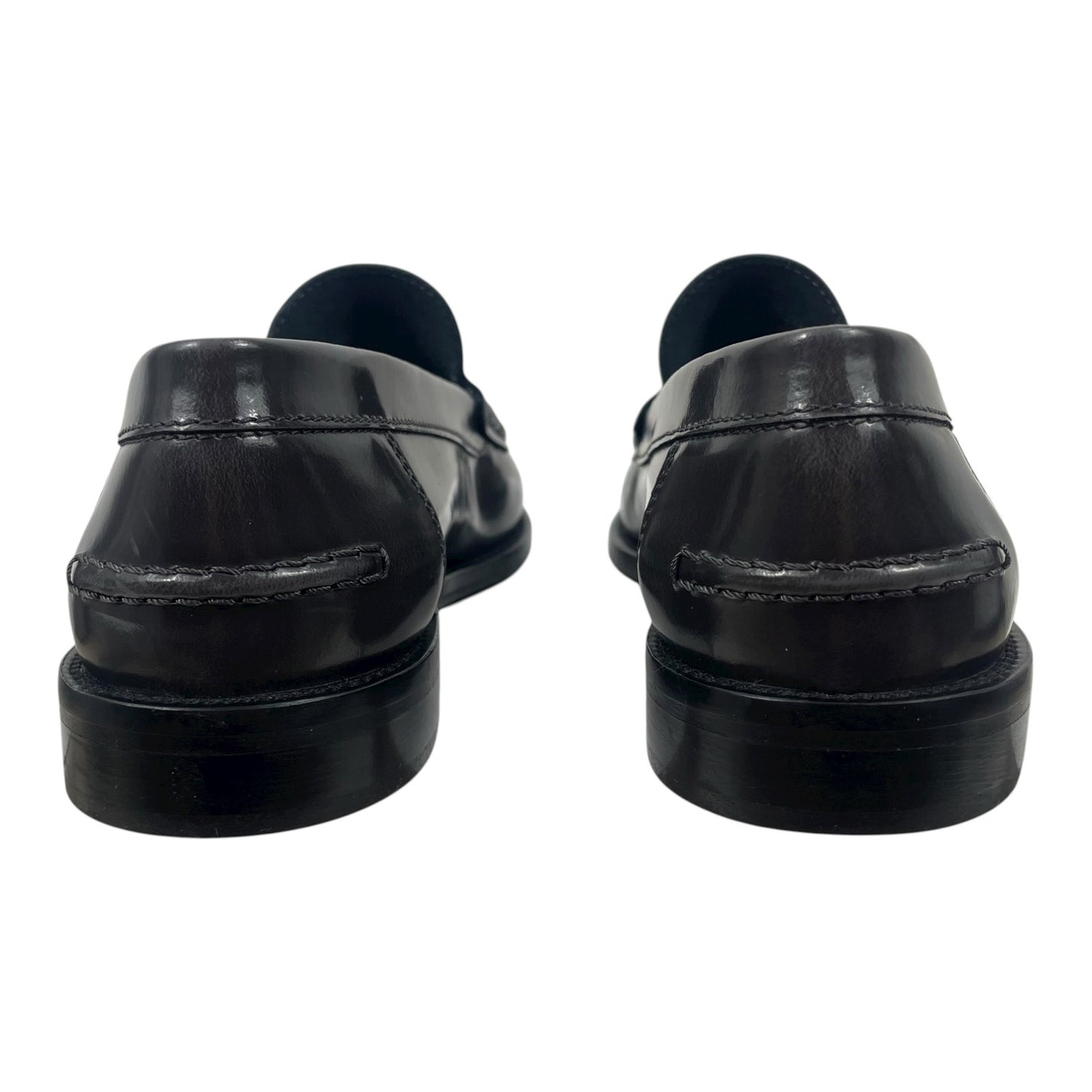 Mango MNG Square Toe Leather Penny Loafer Dark Grey Size 38/ US 7.5