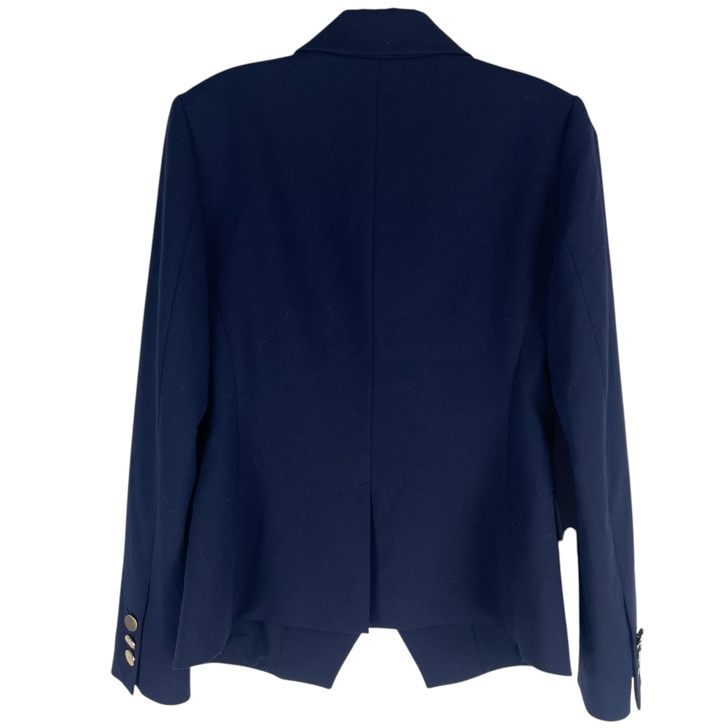 Ann Taylor LOFT Double Breasted Gold Button Blazer Jacket Navy Size 2