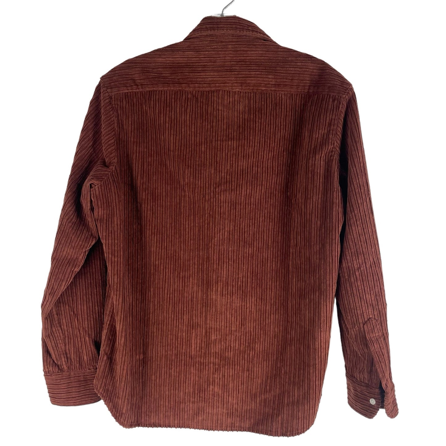 Frank & Eileen Barry Tailor Fit Corduroy Shirt Rust Brown Size XS