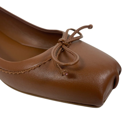 Christian Louboutin Mamadrague Leather Ballet Flat Brown Women Size 37.5